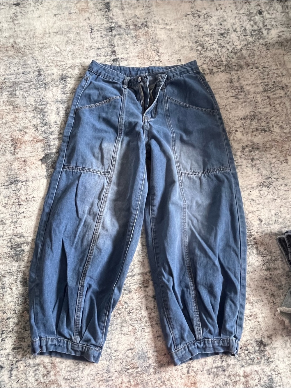 Blue Denim barrell  jeans